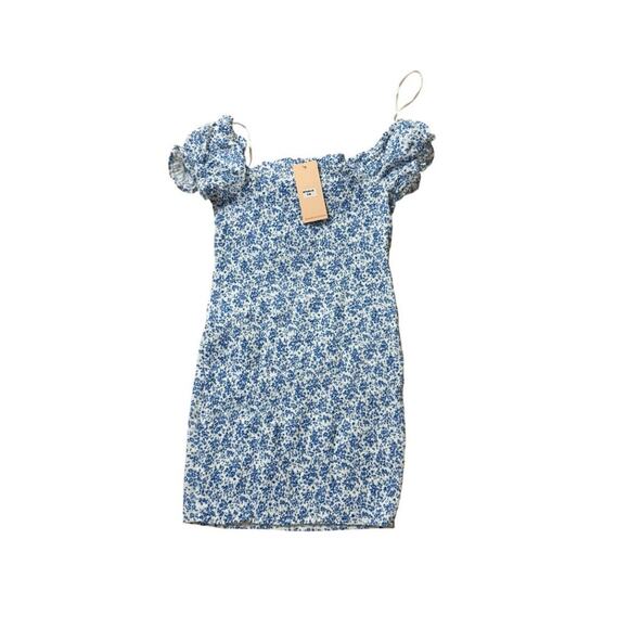 Who I Am Mini Bodycon Summer Dress US6 AU10 Floral Off Shoulder Short Sleeve - Picture 4 of 8